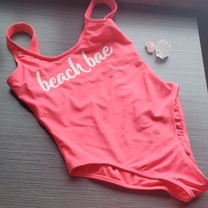 Beach Bae coral one peice. 💕